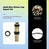 Motorcycle Brake Pump Repair Kit, 12/15/19/22.2mm, Rubber, Wear-Resistant Replacement Front+Rear Set 12mm