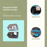 Light-emitting diode headlight, electric tricycle, waterproof turn blinker, brake light, four-wheeler #17 Golf Rear Shell N/A