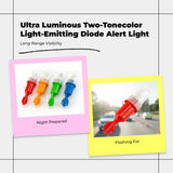 Light-emitting diode blink marker light, waterproof warning light, red/lime, portable Red (60fpm) 21x5.1cm