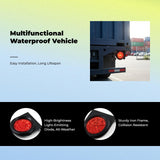 light-emitting diode vehicle Fog Light, Waterproof Steel Bracket, Brake/Reverse/Turn Red 1 piece