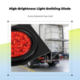 light-emitting diode vehicle Fog Light, Waterproof Steel Bracket, Brake/Reverse/Turn White 1 piece