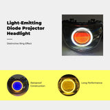 Motorcycle Headlight Lens, light-emitting diode Projector, compatible with JOGI125, Waterproof Enhancement White Red other