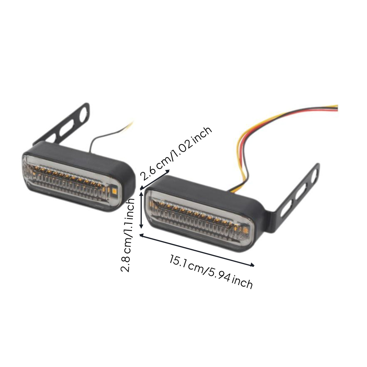 Motorcycle Turn Marker Light, Flowing light-emitting diode Universal, Waterproof, High Brightness, daytime use Running White 12V Bracket