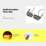 Motorcycle Turn Marker Light, Flowing light-emitting diode Universal, Waterproof, High Brightness, daytime use Running White 12V Oval Handle