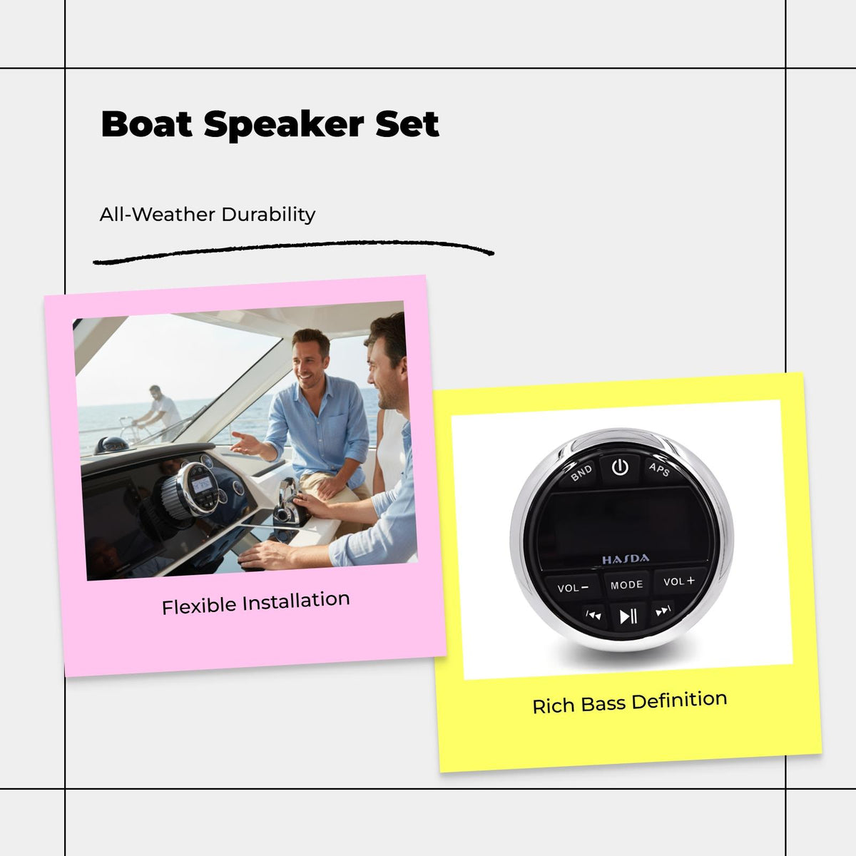 Waterproof Nautical Speaker, Outdoor Stereo, Portable Design 041D Amplifier other