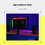 RGB light-emitting diode Strip Lights, ambient lighting, gaming room decor, sync with display For 24 inch Monitor other