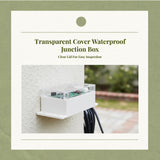 Waterproof Junction Box IP67, Clear Cover, Outdoor Electronic Enclosure White 230x150x85mm
