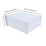 Waterproof Junction Box IP67, Clear Cover, Outdoor Electronic Enclosure White 380x280x130mm