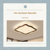 light-emitting diode Ceiling Light, Modern Chinese Design, Living Room, Bedroom, Dimmable Walnut 98x15cm