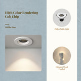 Anti-Glare hexagonal COB Recessed Ceiling Light, thin light-emitting diode, vision protection, Embedded Spotlight for Living Room, Bedroom, Kitchen White 9W 3500K