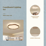 light-emitting diode Ceiling Light, Modern Chinese Design, Living Room, Bedroom, Dimmable Walnut 110x70cm