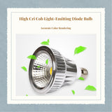 Indoor light-emitting diode E27 COB Spotlight, brilliant glow, energy-saving Silver White 10W