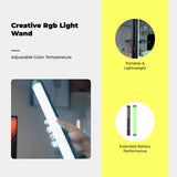 RGB light-emitting diode visual Light Wand Photography Studio Lighting, Dimmable, 2500-9000K, App Control Set with Grid 32cm
