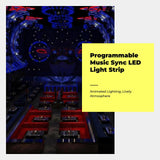 RGB Programmable Light Strip, 12V, Music Sync, Color Chasing, Flexible Dreamcolor White 1m 12V 60LEDs Bare