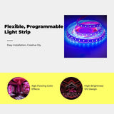 RGB Programmable Light Strip, 12V, Music Sync, Color Chasing, Flexible Dreamcolor White 5m 12V 60LEDs Tube