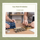 Jeans Button, Adjustable Removable No-Sew Waist Tightener, Pants Accessory Matte Gunmetal other