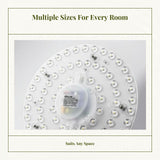 12-measure light-emitting diode ceiling light module, dimmable, 20W, suitable for bedroom, kitchen, and living room. White 36W-31cm-Ring