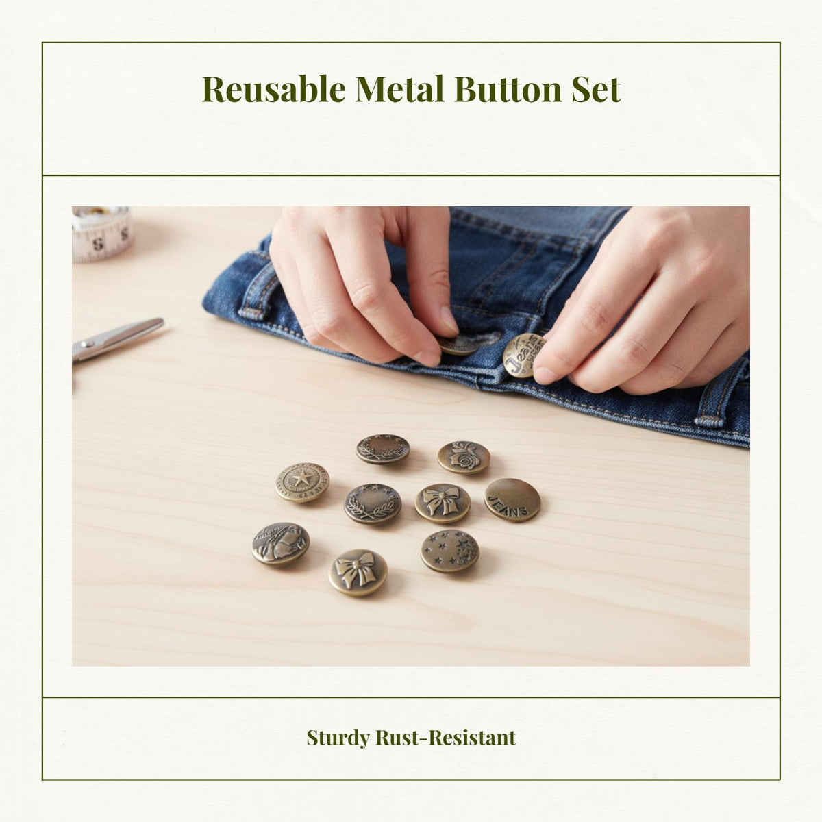 Jeans Button, Adjustable Removable No-Sew Waist Tightener, Pants Accessory Gun Black other