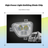 Light-Emitting Diode Fog Light Assembly, Front Compatible with Foton Aoling Oumark S3 Series 1, Clear Lens White Passenger HB