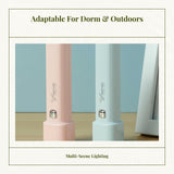 Mini light, portable dorm room essential, perfect for college and high school, great as a gift White 20.3x5.8cm