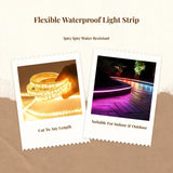 WS2812B Lighting Strip Lights, Programmable RGB, Waterproof, Bedroom Decoration Bare board White 30 LEDs/m