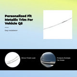 Exterior Trim Strip for 2009-2017 Q5 vehicles, suitable for side mirrors, fog lights, trunk, and frame decoration, easy to install 09-18 Q5 Lower Trunk other