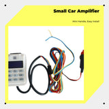 Car Audio PA System Amplifier, Handheld Microphone, Emergency, Outdoor Black 12V-24V