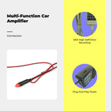 Car Audio PA System Amplifier, Handheld Microphone, Emergency, Outdoor White 12V-90V