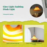 Nordic Hanging Light, Creative Trumpet-Shaped Chandelier, Adjustable Height, Suitable for Dining Room and Bar, Artistic Ambience White Rocker 46cm