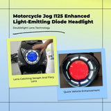 Motorcycle Headlight Assembly, light-emitting diode Bilight Projector, Compatible with Jog i125 motorcycle, upgraded and reinforced, sturdy White Blue Segmented