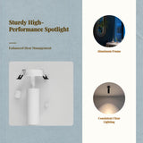 Adjustable Spotlight, Recessed Accent Light, Bar Table, Tea Room, Narrow light light-emitting diode Black 8 degree 12W 3000K