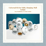 E14 E27 Ceramic Light Fixture Holder, High Temperature Adapter, DIY Lighting Accessory, With Wire White M10 7-Shape Bracket