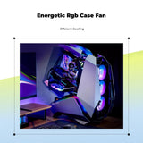 PC Case Fan, 120mm RGB light Cooling, Quiet Computer Case, Colorful Lighting Prism 6Pro White other
