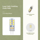 small light-emitting diode bulb, bi-pin base, energy-saving, bright, 12V/220V, long lifespan, suitable for home lighting. White G4 220V 3W