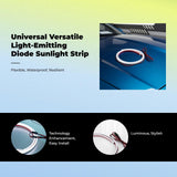 light-emitting diode Hood Light Strip, Universal Waterproof Animated Scanning, Car Decoration White 150cm