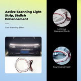 light-emitting diode Hood Light Strip, Universal Waterproof Animated Scanning, Car Decoration Red 150cm