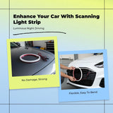 light-emitting diode Hood Light Strip, Universal Waterproof Animated Scanning, Car Decoration Multicolor 150cm