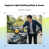 Motorcycle light-emitting diode Projector Headlight, glowing ring, JOGI125 enhancement, waterproof Ice Blue other