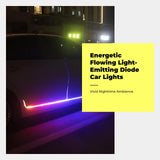 Light-Emitting Diode Car Underglow Lights, RGB Ambient Strip, App Control, Waterproof, Decorative White 2x200cm Cigarette