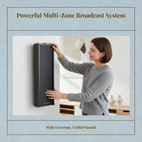 Outdoor Waterproof Wall Mount Speaker, Stereo Sound, Indoor Outdoor Audio White 84.5x15x10cm