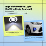 Light-emitting diode fog light assembly, circular shine, high-brightness, car modification, waterproof Red ring 8.9cm