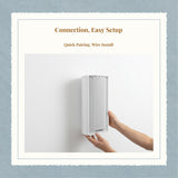 Outdoor Waterproof Wall Mount Speaker, Stereo Sound, Indoor Outdoor Audio White 62x15x10cm