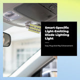 Smart light-emitting diode Car Interior Dome Light, License Plate Light, High Brightness Warm Yellow 09-15 Front Dome