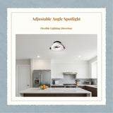 Slimline light-emitting diode Downlight, Adjustable Angle, Anti-Glare, Recessed Ceiling Light Neutral Light 7W(7-7.5cm)
