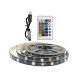 Light-emitting diode ambient light strip, color changing, Universal Serial Bus, waterproof, TV backlight, bedroom decor Button Remote 500cm