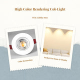Slimline light-emitting diode Downlight, Adjustable Angle, Anti-Glare, Recessed Ceiling Light Warm Light 12W(9-9.5cm)