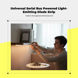 Light-emitting diode ambient light strip, color changing, Universal Serial Bus, waterproof, TV backlight, bedroom decor Button Control 250cm