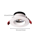 Slimline light-emitting diode Downlight, Adjustable Angle, Anti-Glare, Recessed Ceiling Light Warm Light 15W(9-9.5cm)