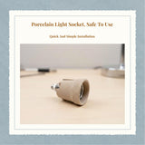 Ceramic light fixture holder, E14 E27 heat resistant, sturdy, lighting accessories E27 other
