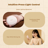 Portable Makeup Mirror, Lighted, Folding Handheld, Responsive-Press, Portable